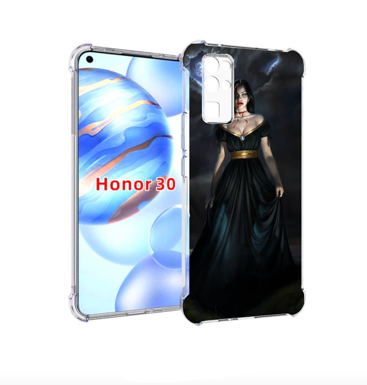 

Чехол бампер MyPads девушка с порезом на горле женский для Honor, Прозрачный, Tocco