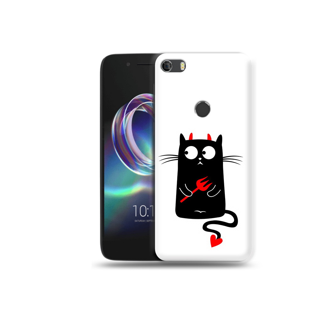 

Чехол MyPads Tocco для Alcatel Idol 5 Кот демон, Прозрачный, Tocco