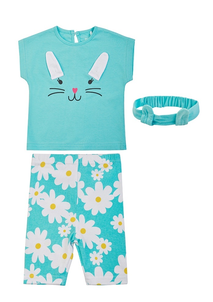 

Костюм повседневный Kari Baby SS24B19801005, бирюзовый, 86, Белый;бирюзовый, 229116