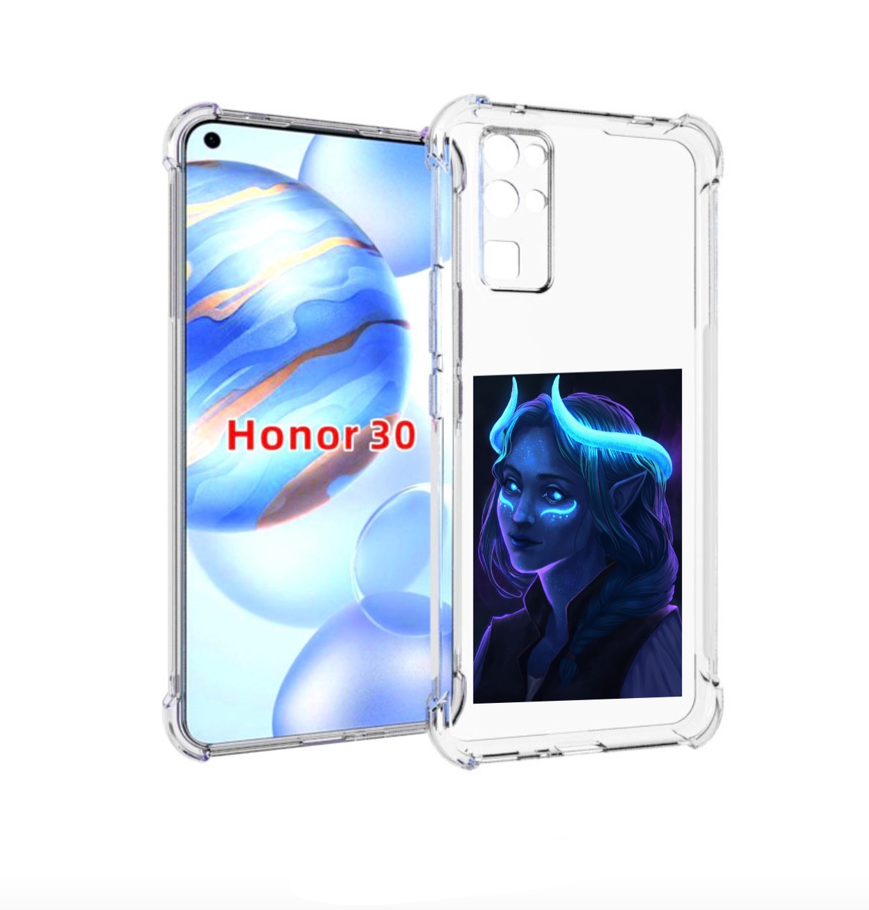 

Чехол бампер MyPads девушка синяя ледяная женский для Honor 30 (, Прозрачный, Tocco