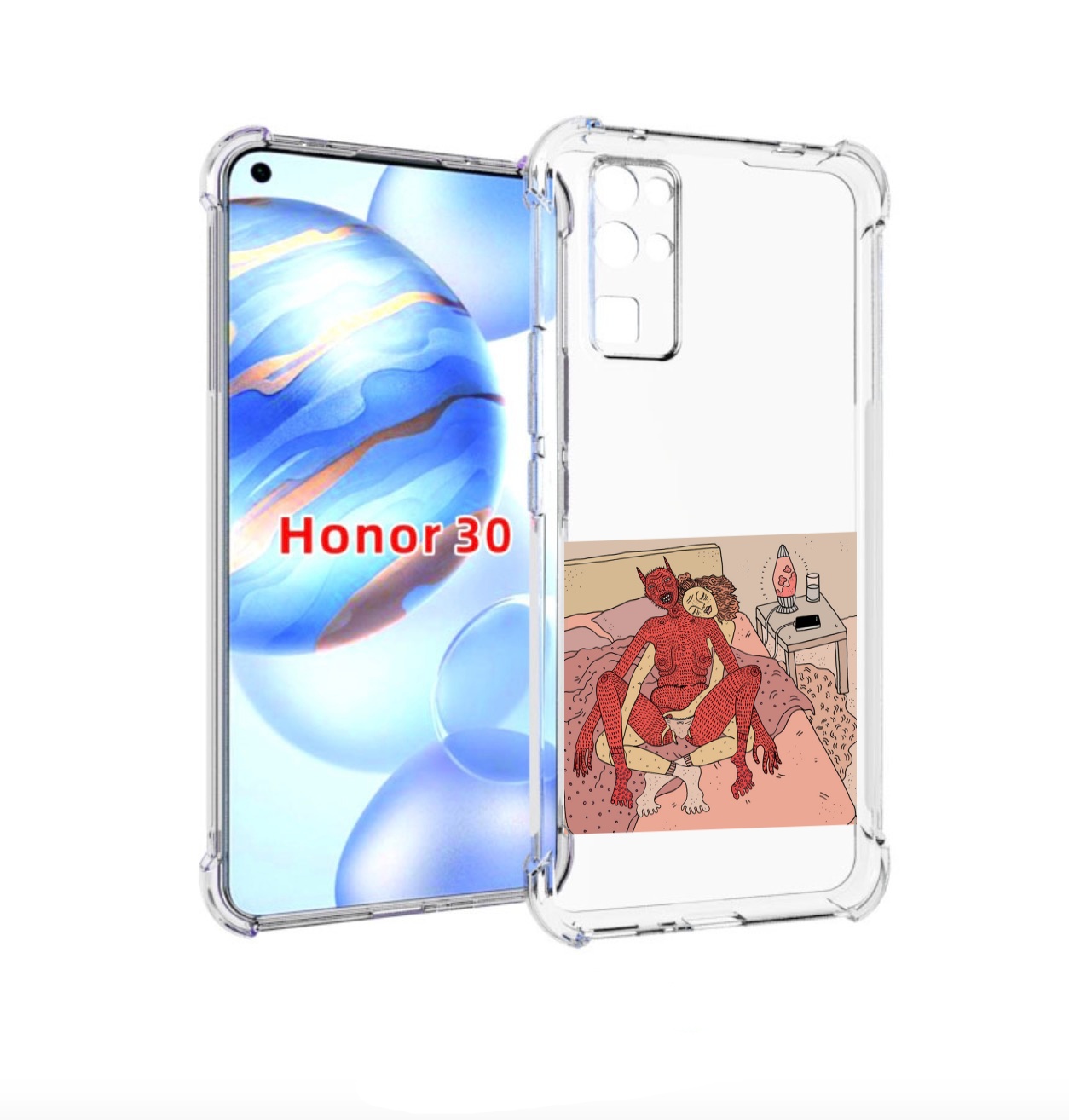 

Чехол бампер MyPads девушка-без-кожи для Honor 30 (BMH-AN10) про, Прозрачный, Tocco