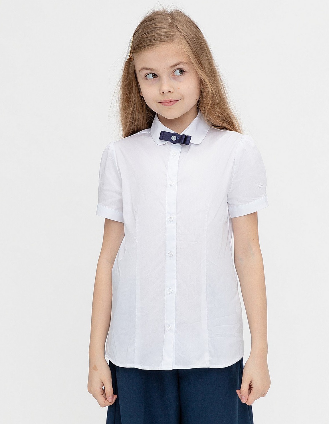 

Блузка белая с коротким рукавом Button Blue 221BBGS22060200 р.152, 221BBGS22060200