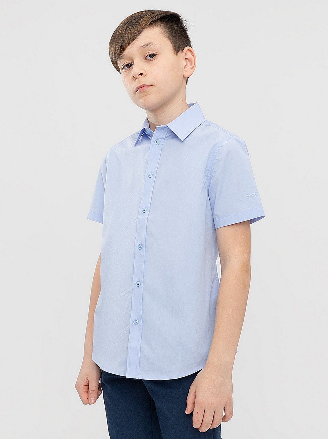 

Сорочка голубая с коротким рукавом Button Blue 221BBBS23051800 р.134, 221BBBS23051800