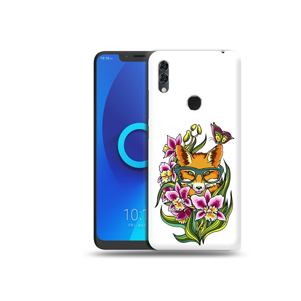 

Чехол MyPads Tocco для Alcatel 5V Лиса в цветах, Прозрачный, Tocco