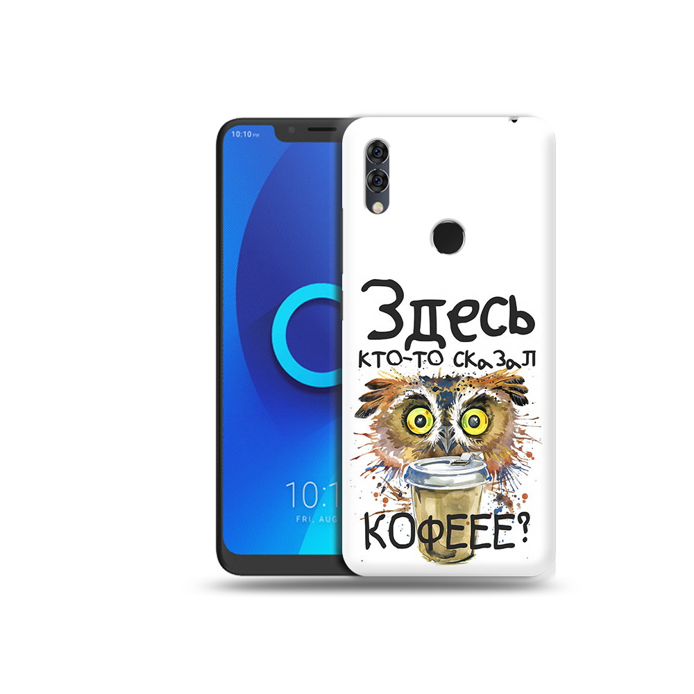 

Чехол MyPads Tocco для Alcatel 5V Любительница кофе, Прозрачный, Tocco