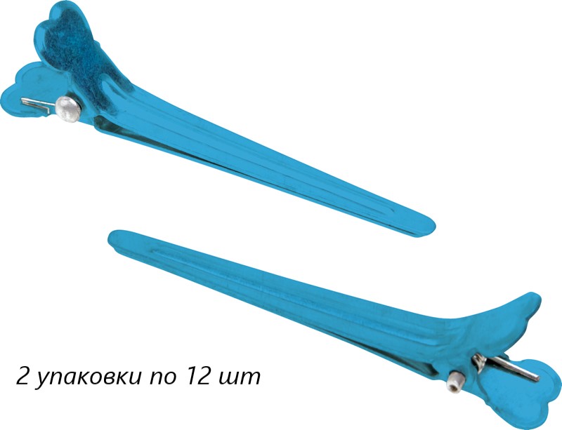 

Зажим Dewal средний CL2415 blue металл 12 шт в уп 5,5 см 2 шт, Голубой, kr-20334
