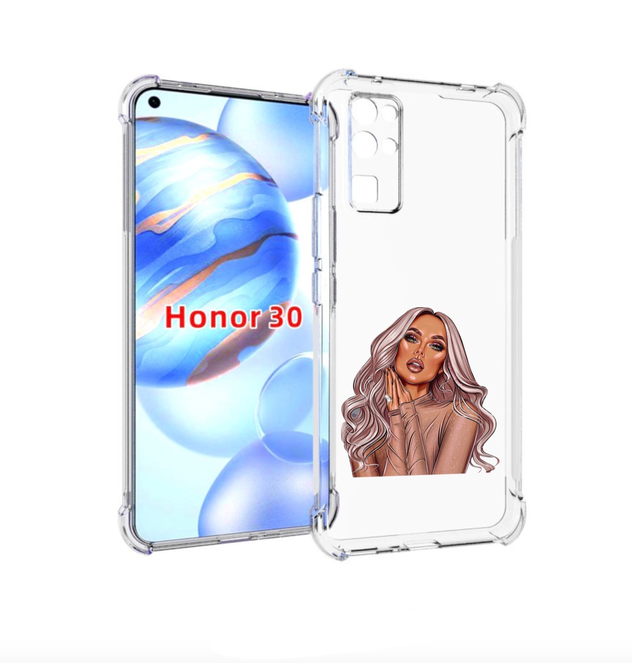 

Чехол бампер MyPads девушка-в-коричневых-оттенках для Honor 30 (, Прозрачный, Tocco