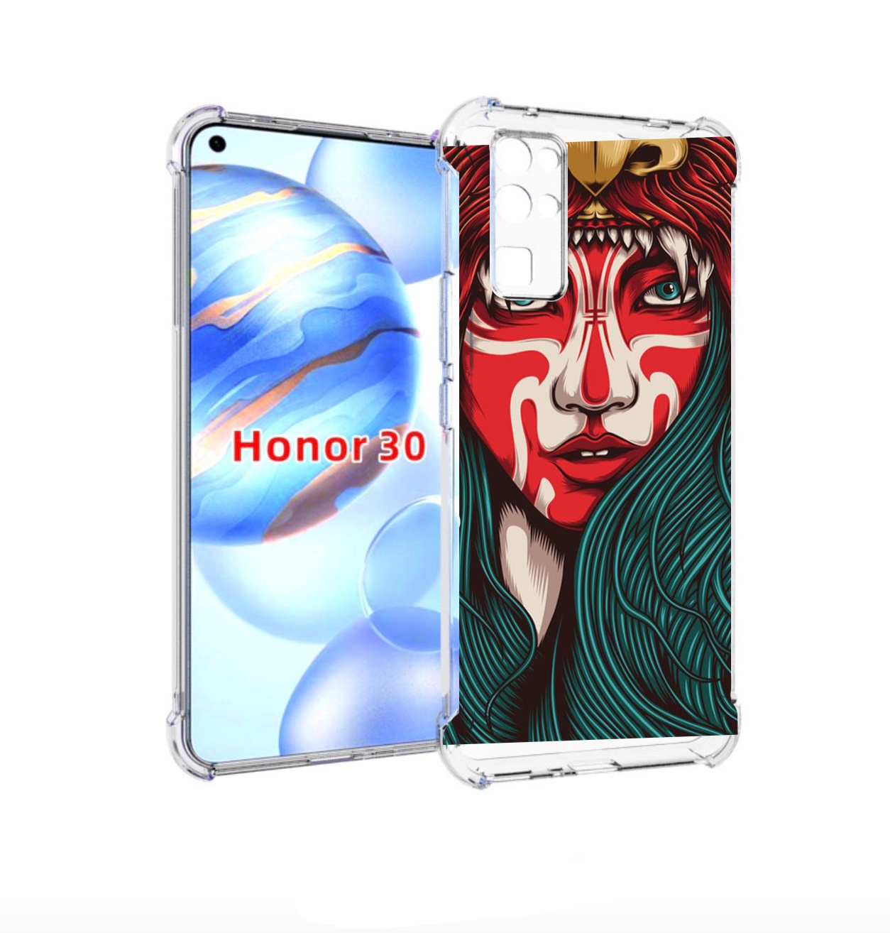 

Чехол бампер MyPads девушка-в-маскировке для Honor 30 (BMH-AN10), Прозрачный, Tocco