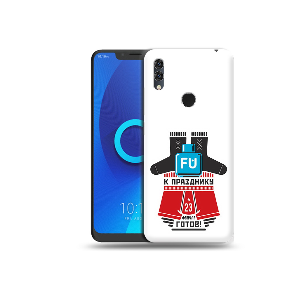 

Чехол MyPads Tocco для Alcatel 5V 23 февраля подарки к празднику, Прозрачный, Tocco