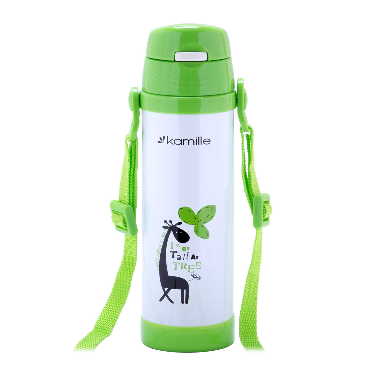 фото Термос kamille 500ml white-green 2086