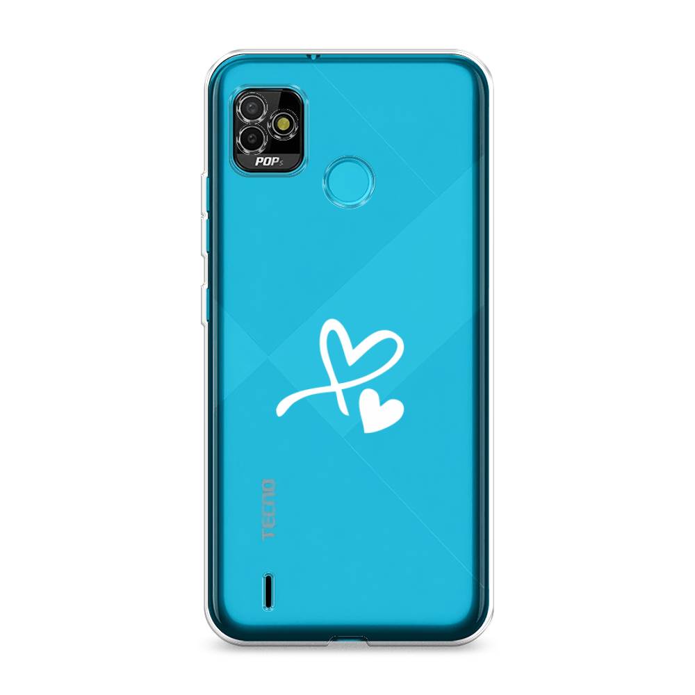 фото Силиконовый чехол "сердечко минимализм" на tecno pop 5 awog