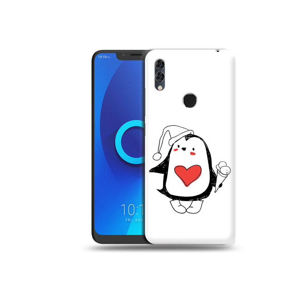 

Чехол MyPads Tocco для Alcatel 5V Пингвин с мороженым, Прозрачный, Tocco