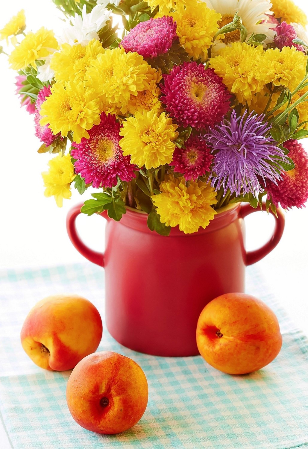 

Рыжий кот Домашние цветы и свежие персики 30х40 см, "Домашние цветы и свежие персики", 30х40 см