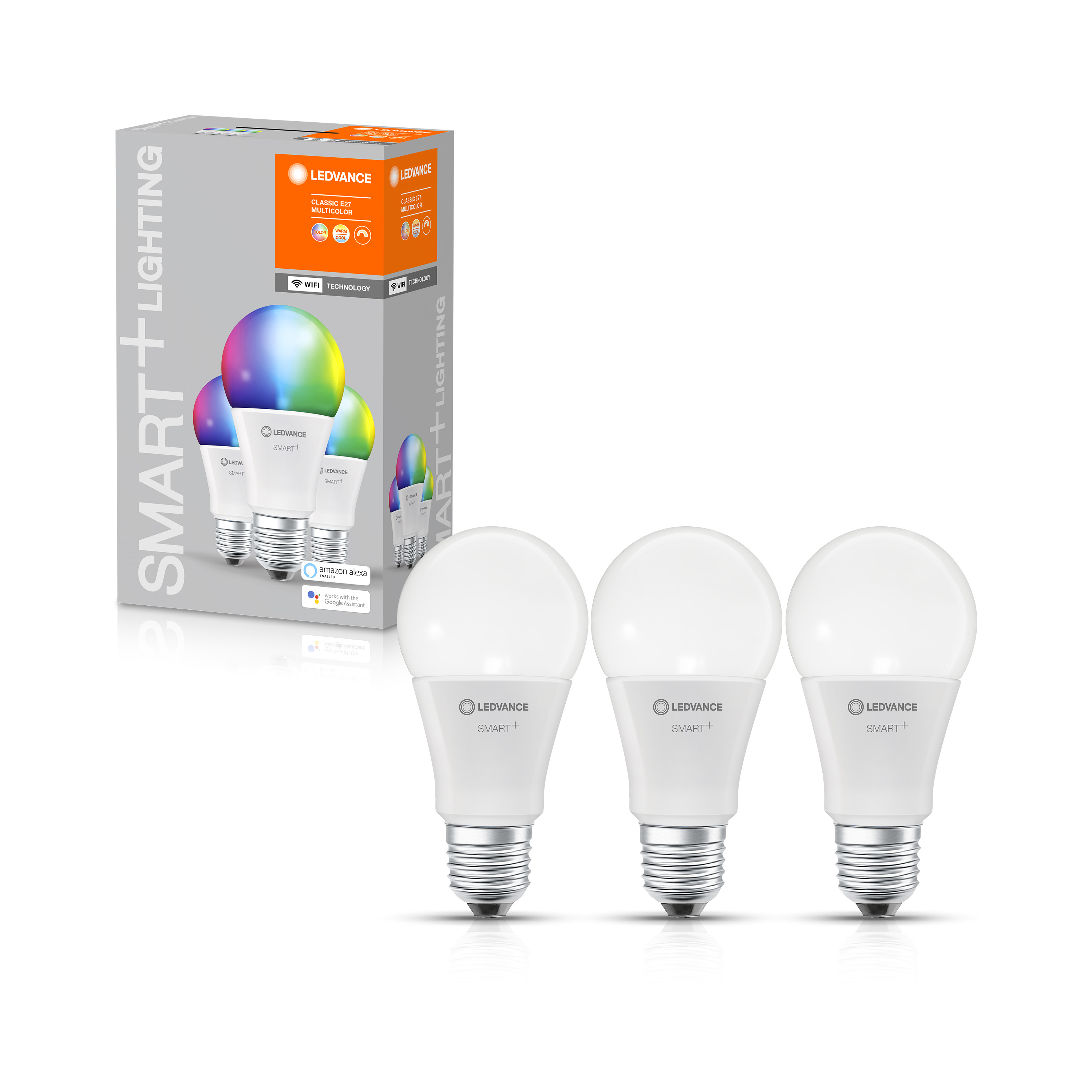 Набор ламп Ledvance SMART+ WiFi Classic Multicolour 60 9 W/2700…6500K E27 Wi-Fi Яндекс 3шт