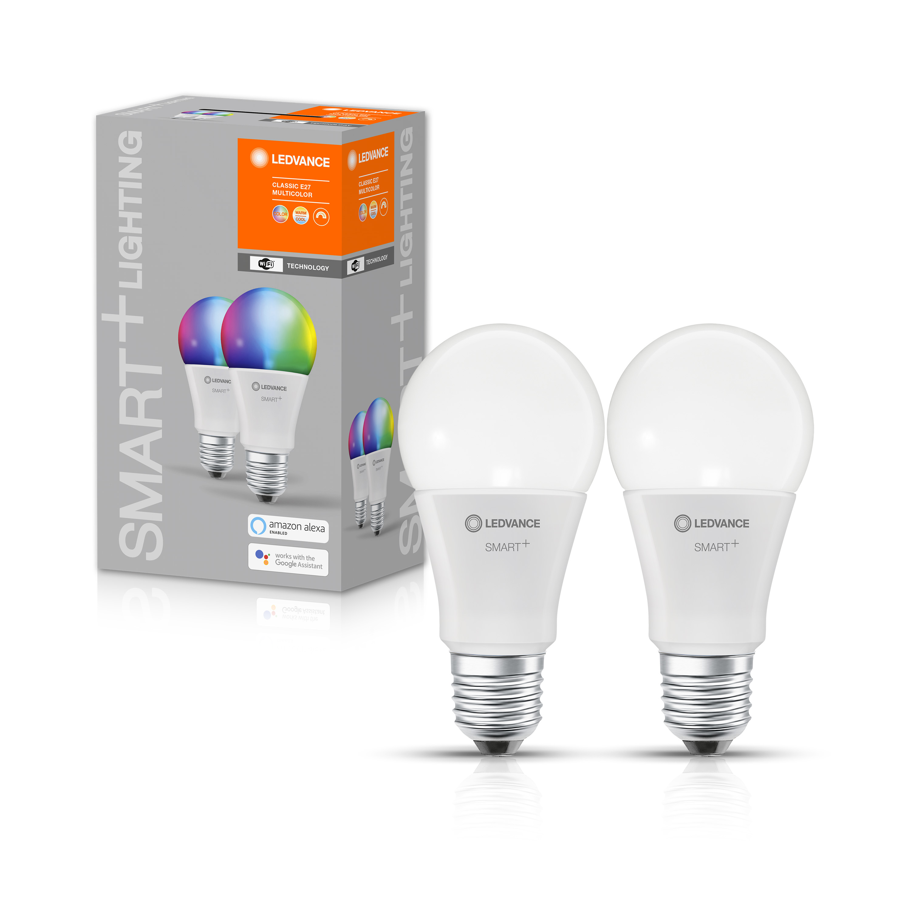 Набор ламп Ledvance SMART+ WiFi Classic Multicolour 60 9 W/2700…6500K E27 Wi-Fi Яндекс 2шт