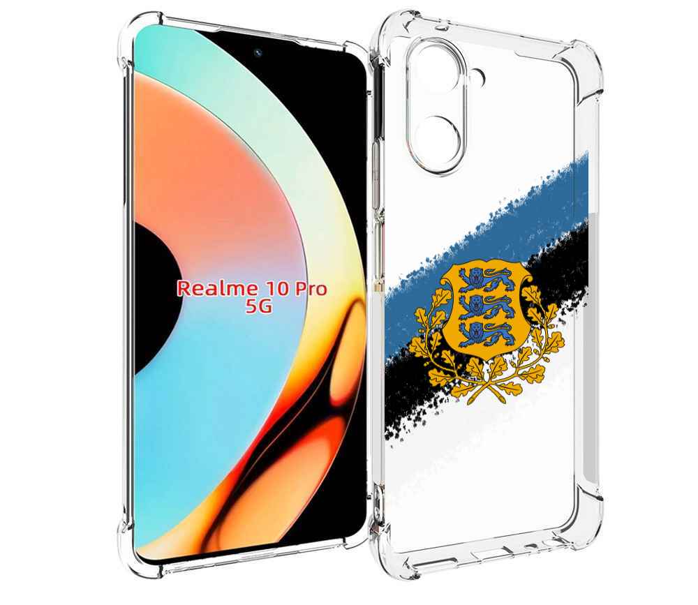 

Чехол бампер MyPads герб флаг эстонии-2 для Realme 10 Pro против..., Прозрачный, Tocco