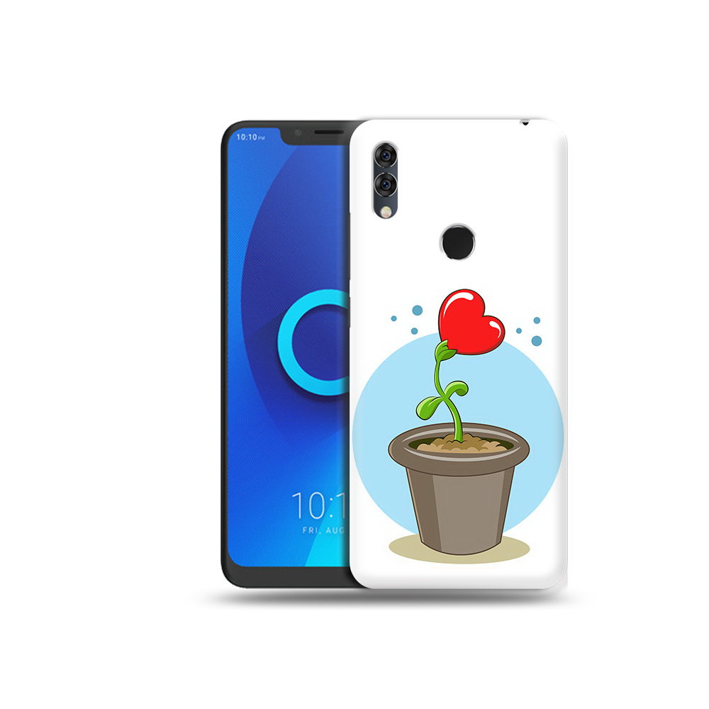 

Чехол MyPads Tocco для Alcatel 5V Растение любви 14 февраля, Прозрачный, Tocco