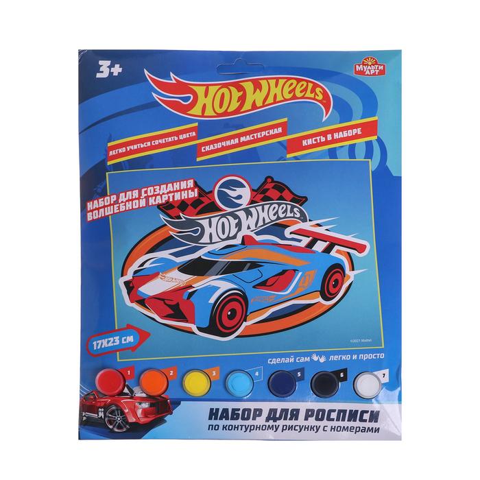 

Холст для росписи по номерам «Хот Вилс» 17×23 см, Hot Wheels