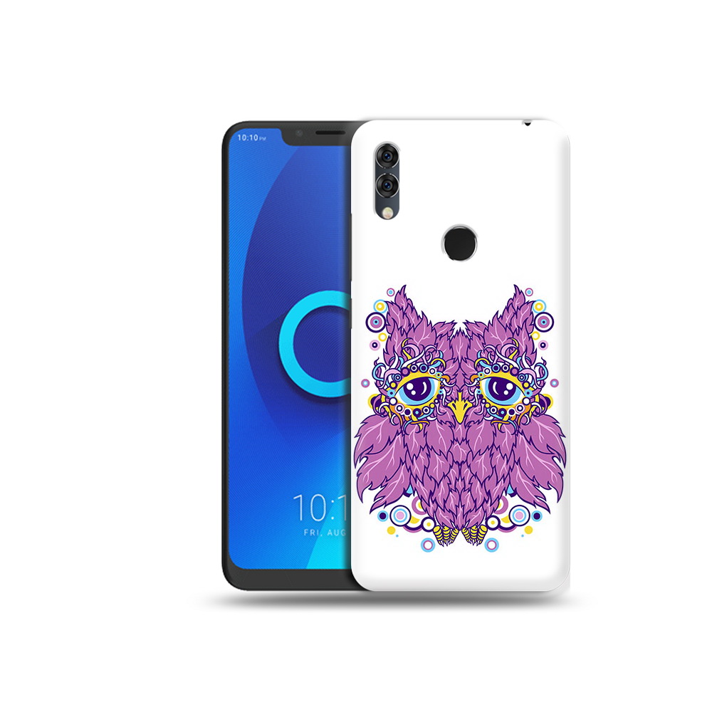 

Чехол MyPads Tocco для Alcatel 5V Розовая сова, Прозрачный, Tocco