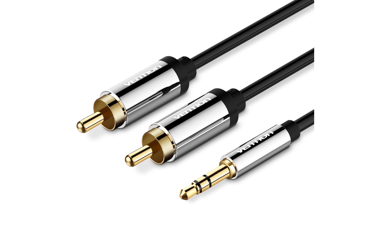 

Кабель Vention аудио Jack 3,5 mm M/2RCA M 1.5м Черный