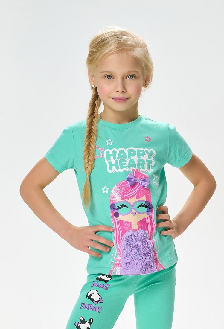 

Футболка детская Kari Kids SS24C22571016, бирюзовый, 110, 229146