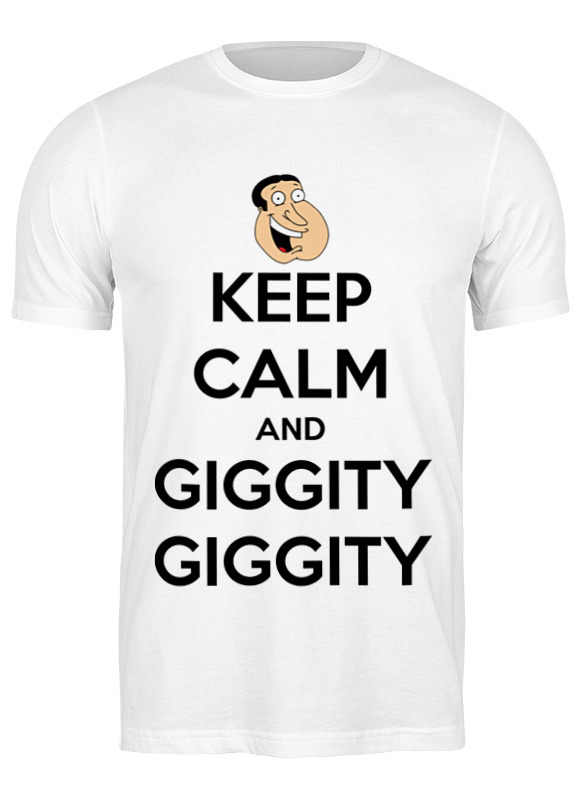 

Футболка мужская Keep calm and giggity 0772310 Printio белая S, Keep calm and giggity 0772310