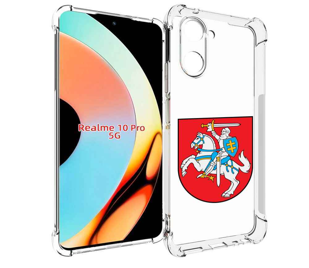 

Чехол бампер MyPads герб-литва для Realme 10 Pro противоударный, Прозрачный, Tocco