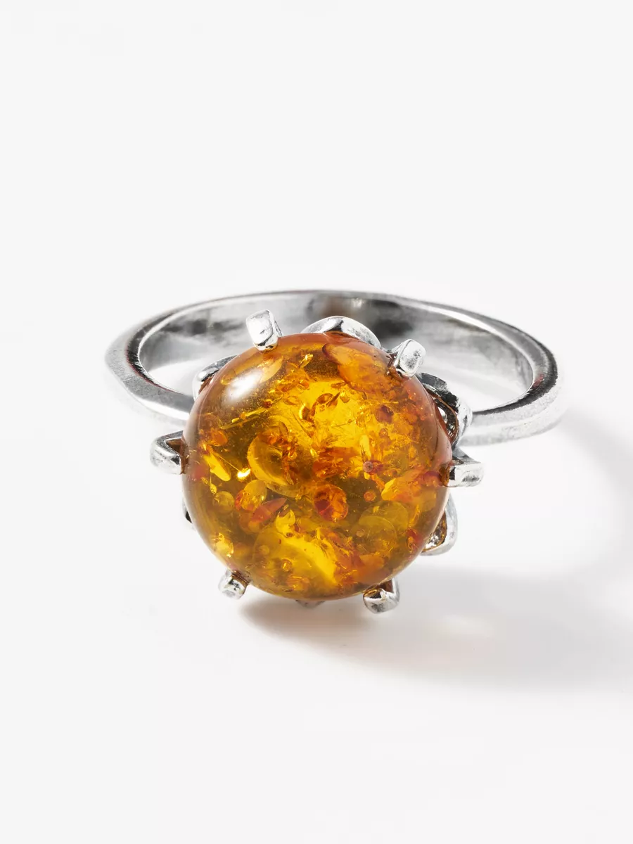 

Кольцо из латуни р. 17 SHINE & BEAUTY 802961-1, янтарь, 802961-1