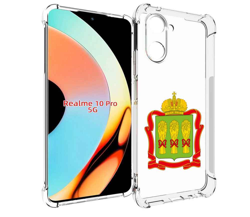 

Чехол бампер MyPads герб-пензенская-область для Realme 10 Pro пр..., Прозрачный, Tocco
