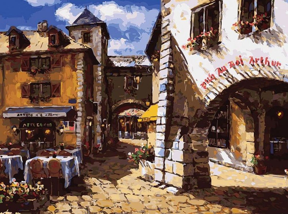 

Картина по номерам Белоснежка Старый город, 30x40, Старый город