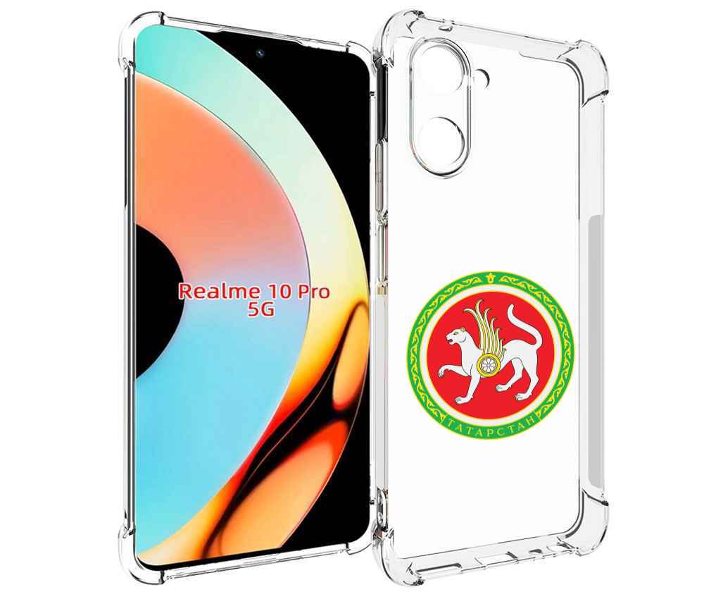 

Чехол бампер MyPads герб-татарстан-казань для Realme 10 Pro прот..., Прозрачный, Tocco