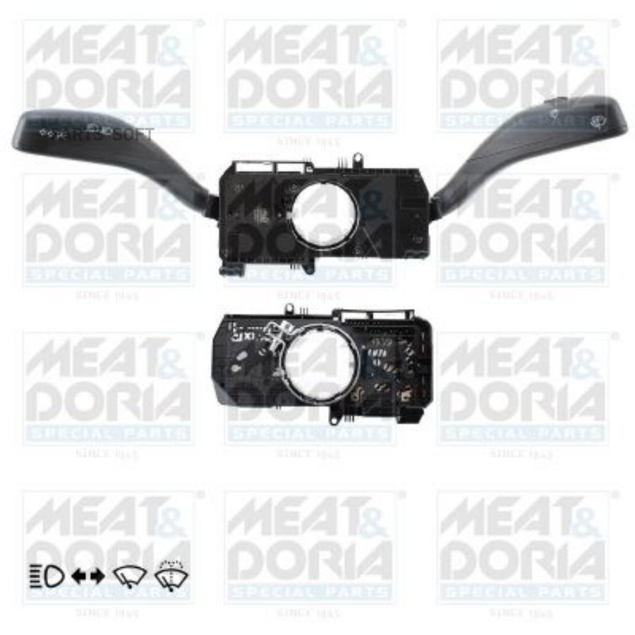 

Переключатель Подрулевой Seat Ibiza Iv Cordoba Vw Polo (9n) Transporter V MEAT & DORIA, Черный