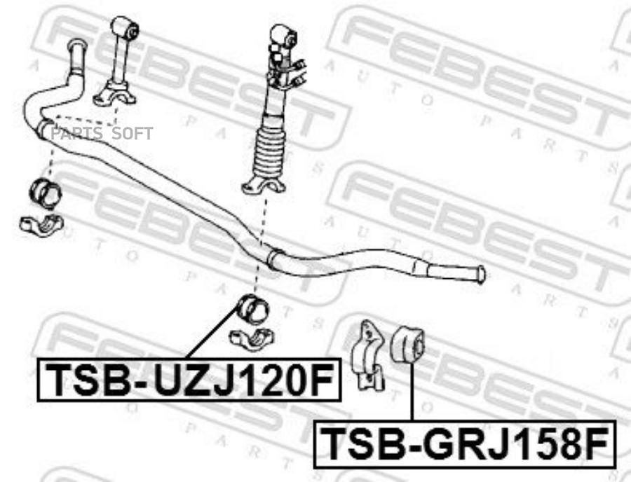 

FEBECT TSB-UZJ120F ВТУЛКА ПЕРЕДНЕГО СТАБИЛИЗАТОРА D50