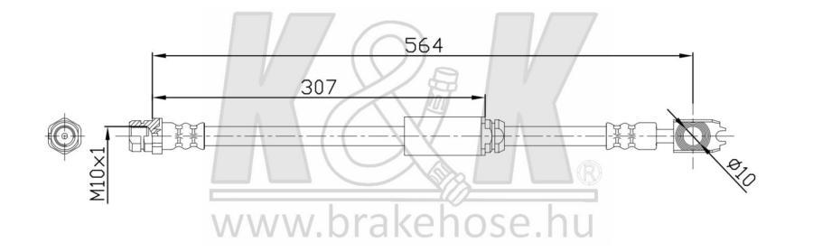 

Шланг Тормозной K&K Ft0357 Audi A3, Vw Golf 03- Fr K&K FT0357