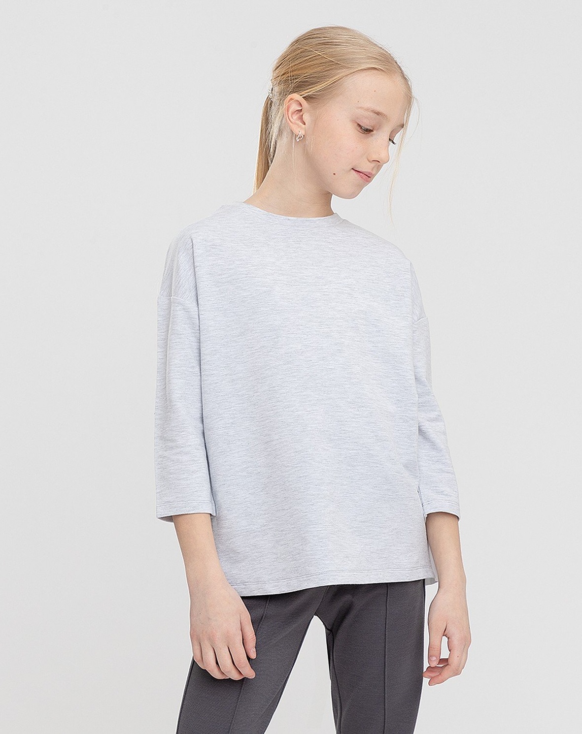 

Футболка серая с вставкой Button Blue 221BBGS14101900 р.164, 221BBGS14101900