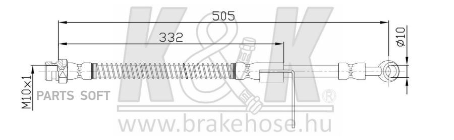 

Шланг Тормозной K&K Ft0428 /5873225000/ (Ft-0428) Accent Пер.R 00- K&K FT0428