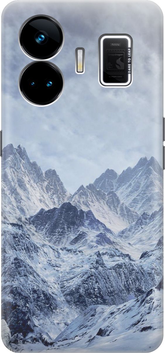

Чехол на Realme GT Neo 5 "Снежные горы", Белый;голубой, 158669