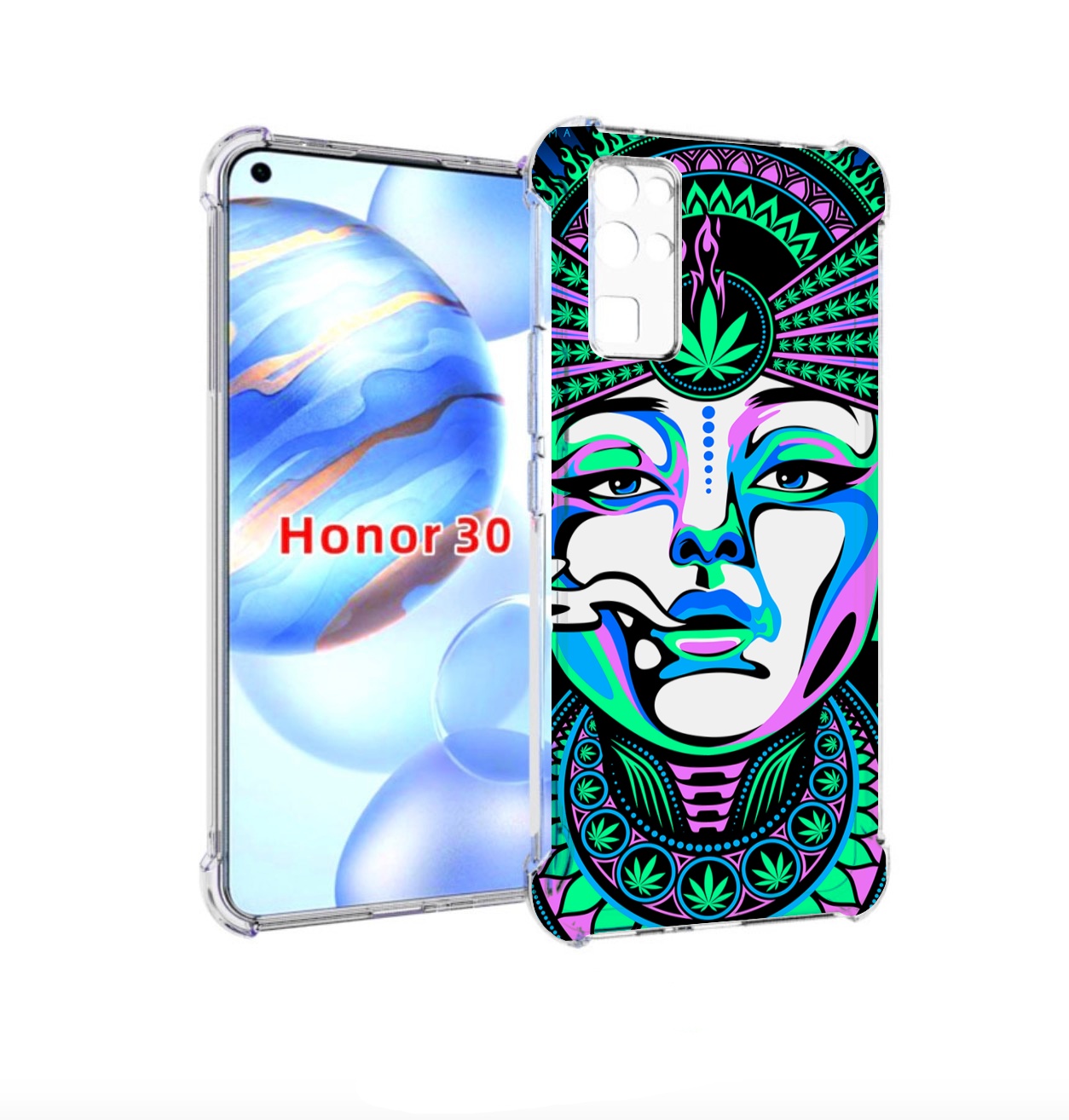 

Чехол бампер MyPads девушка-любит-траву-абстракция для Honor 30, Прозрачный, Tocco