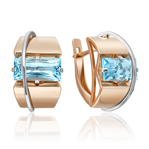 

Серьги из золота PLATINA jewelry 02-4423, топаз, 02-4423