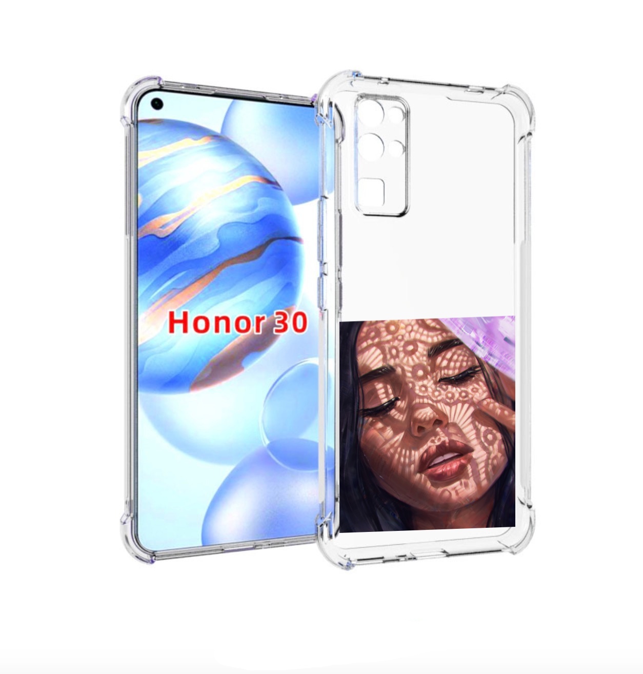 

Чехол бампер MyPads девушка-под-кружевами женский для Honor 30 (, Прозрачный, Tocco