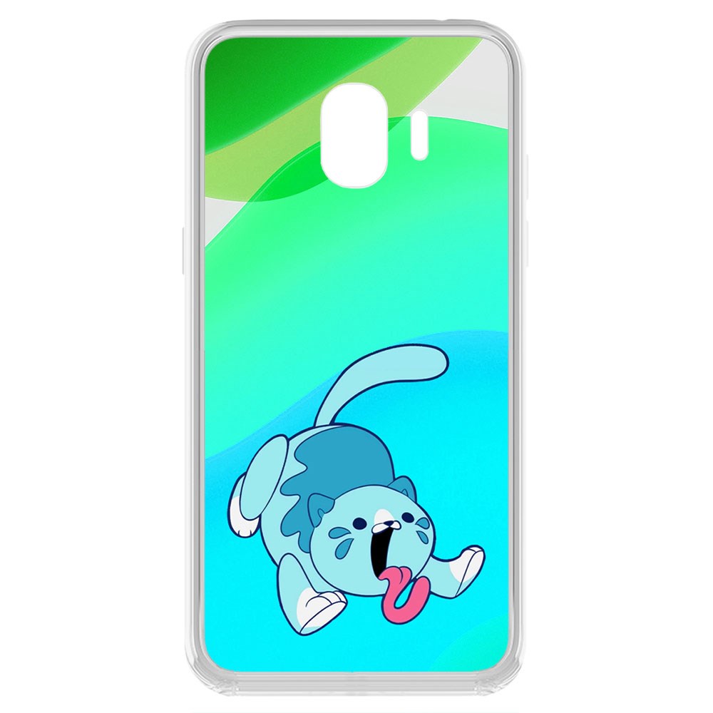 фото Чехол-накладка krutoff clear case хаги ваги - конфетная кошка для samsung galaxy j2 2018