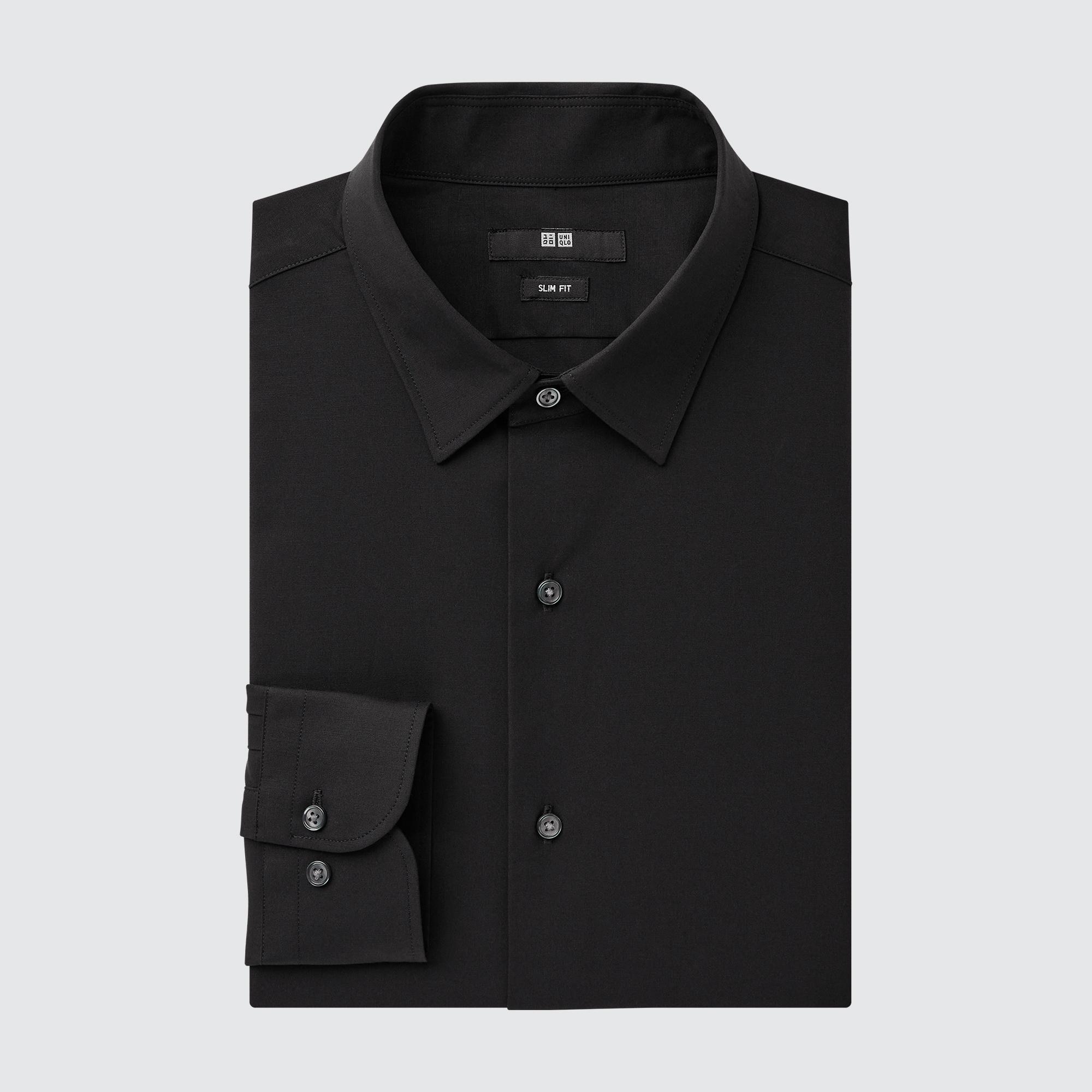 

Рубашка мужская UNIQLO 453056COL09 черная L (доставка из-за рубежа), 453056COL09