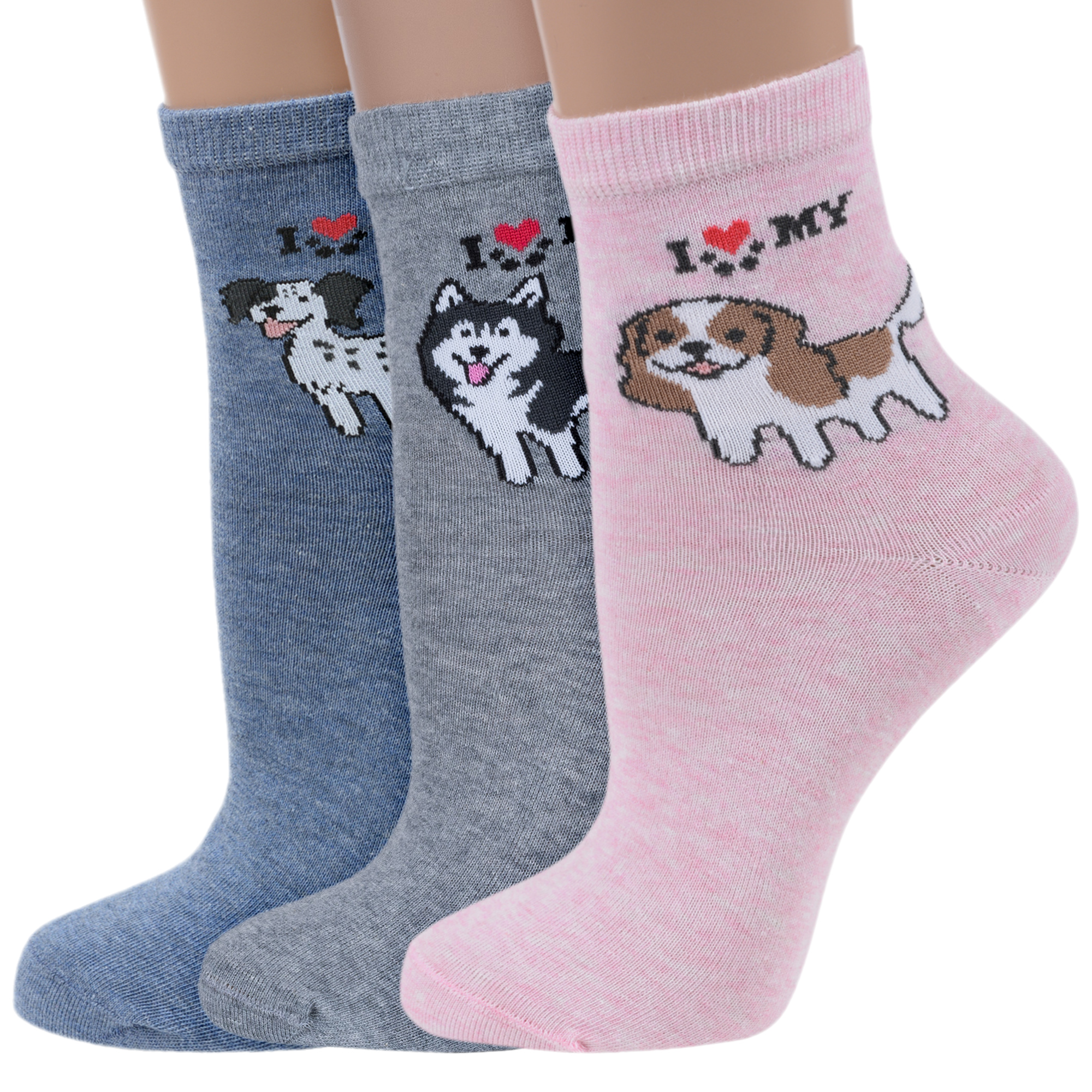 

Комплект носков женских LorenzLine 3-Д117 розовых; серых; синих 23, Розовый;серый;синий, 3-Д117