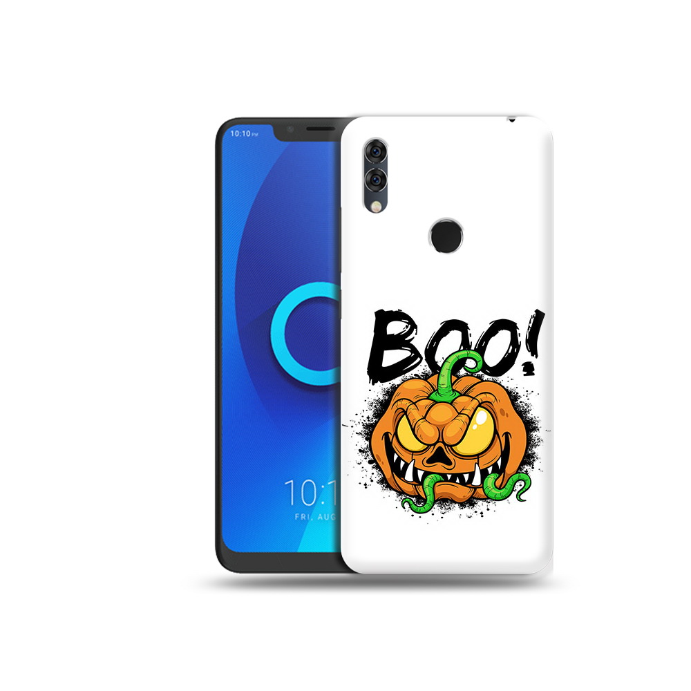 

Чехол MyPads Tocco для Alcatel 5V Хэллоуин бу, Прозрачный, Tocco