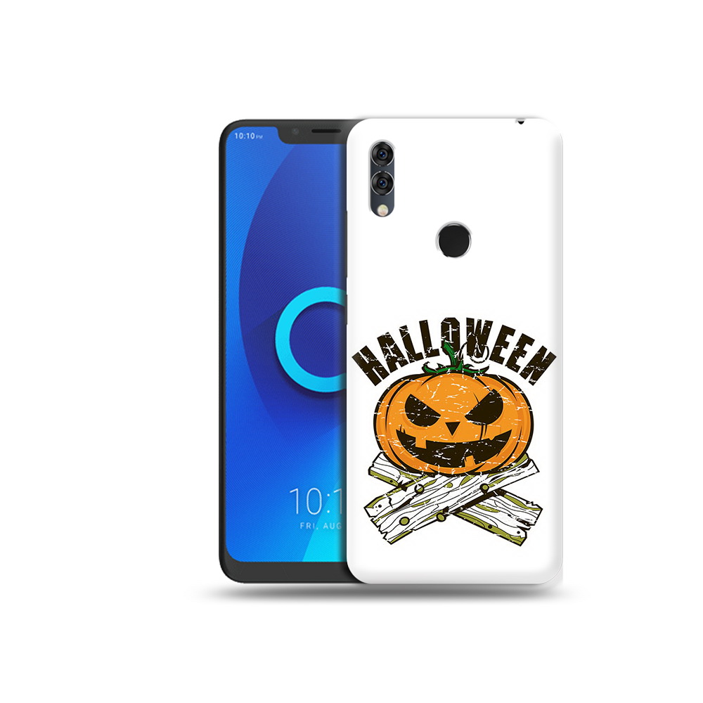 

Чехол MyPads Tocco для Alcatel 5V Хэллоуин доски тыква, Прозрачный, Tocco
