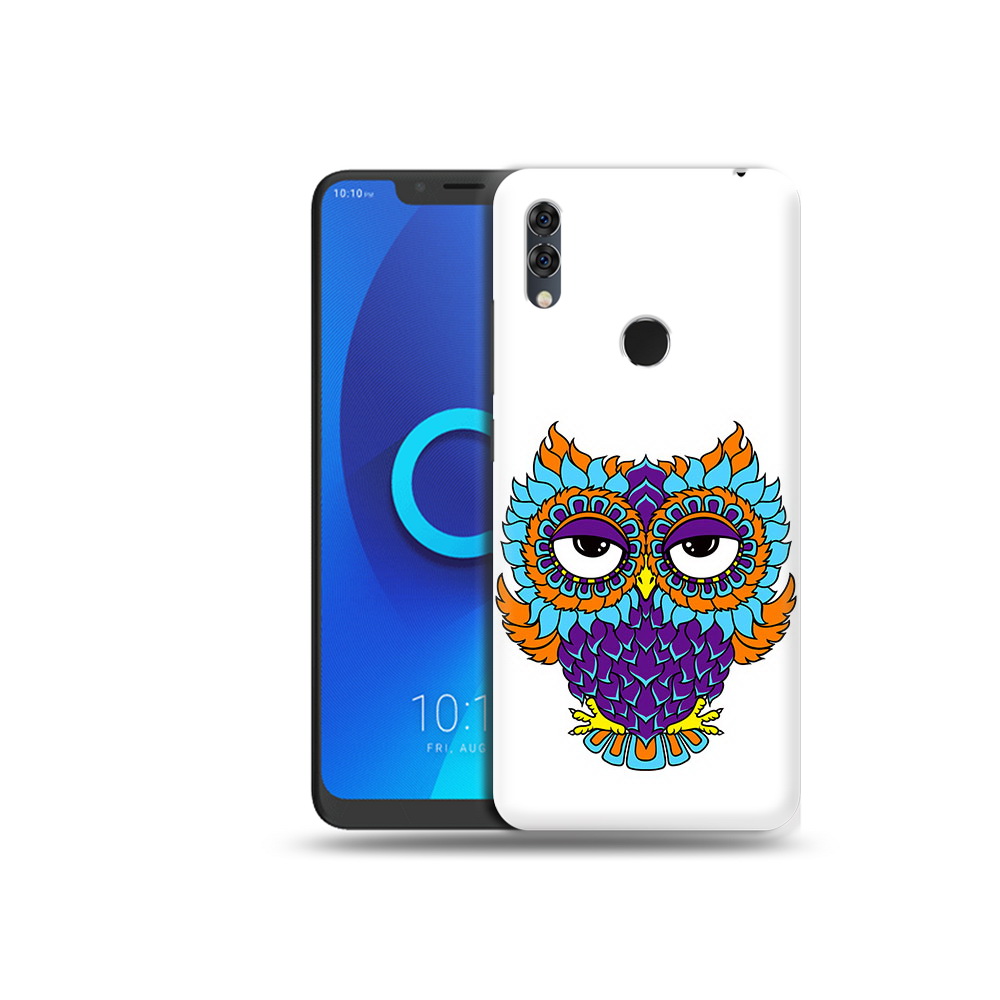 

Чехол MyPads Tocco для Alcatel 5V Цветная сова, Прозрачный, Tocco