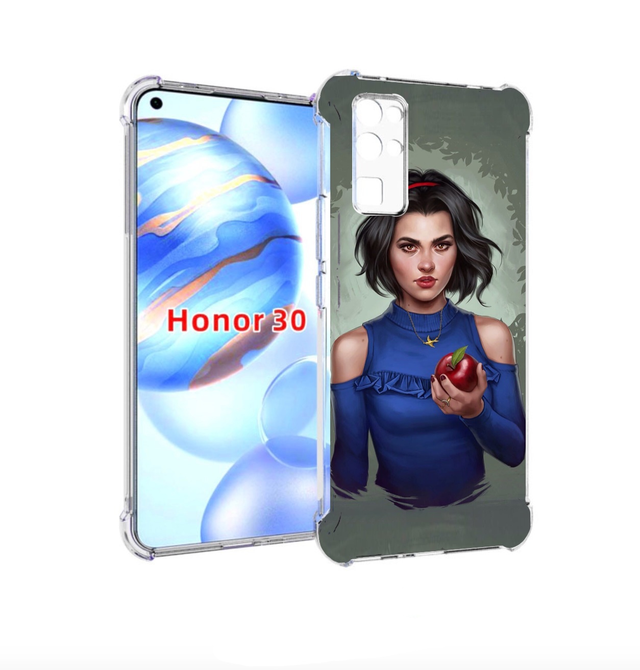 

Чехол бампер MyPads девушка-с-яблоком женский для Honor 30 (BMH-, Прозрачный, Tocco