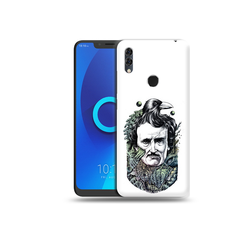 

Чехол MyPads Tocco для Alcatel 5V Эдгар Аллан с вороном, Прозрачный, Tocco