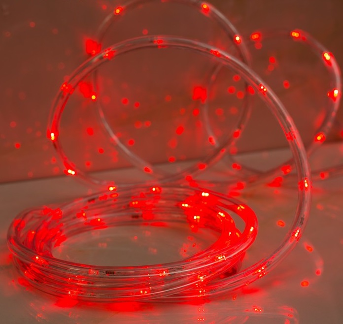 

Светодиодная лента Luazon lighting 1589822 5м красный, 1589822 10 мм круглый 5 м чейзинг
