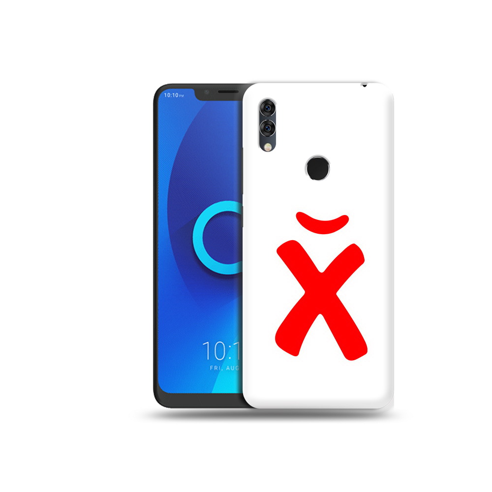 

Чехол MyPads Tocco для Alcatel 5V абстракция буква х, Прозрачный, Tocco